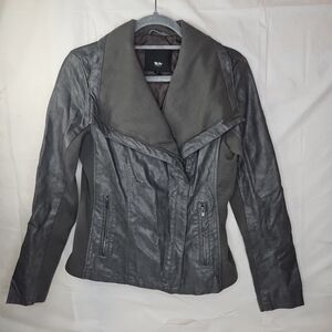 Moschino Charcoal Leather Jacket